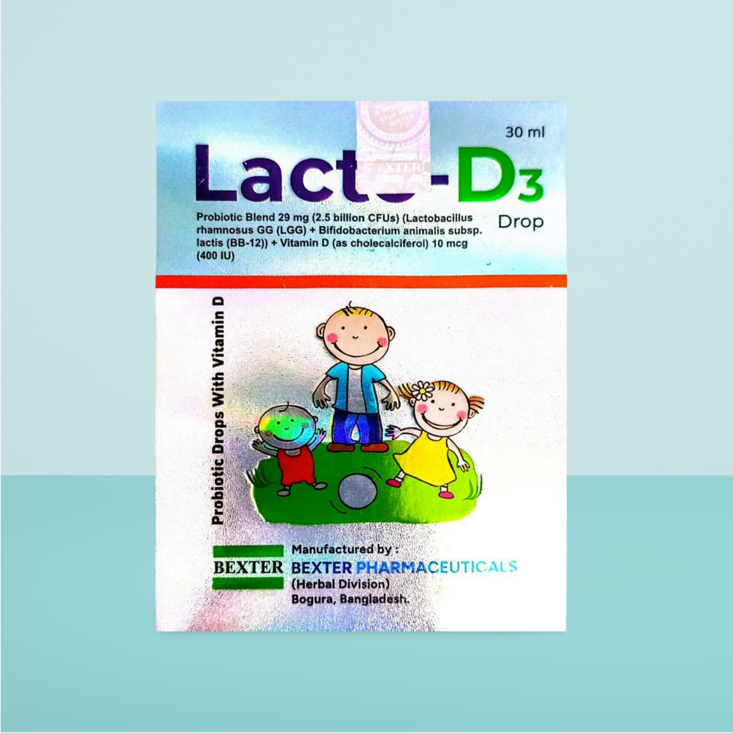 Lacto-D3 Drop probiotic with vitamin D3 for children digestive health and immunity